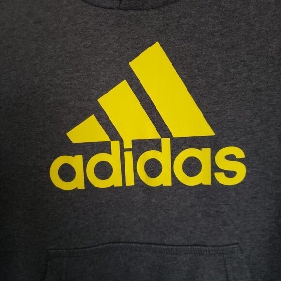 ADIDAS Hoodie Youth Medium (11-12) Sweatshirt Pullover  Grey with Gold … - Picture 3 of 10